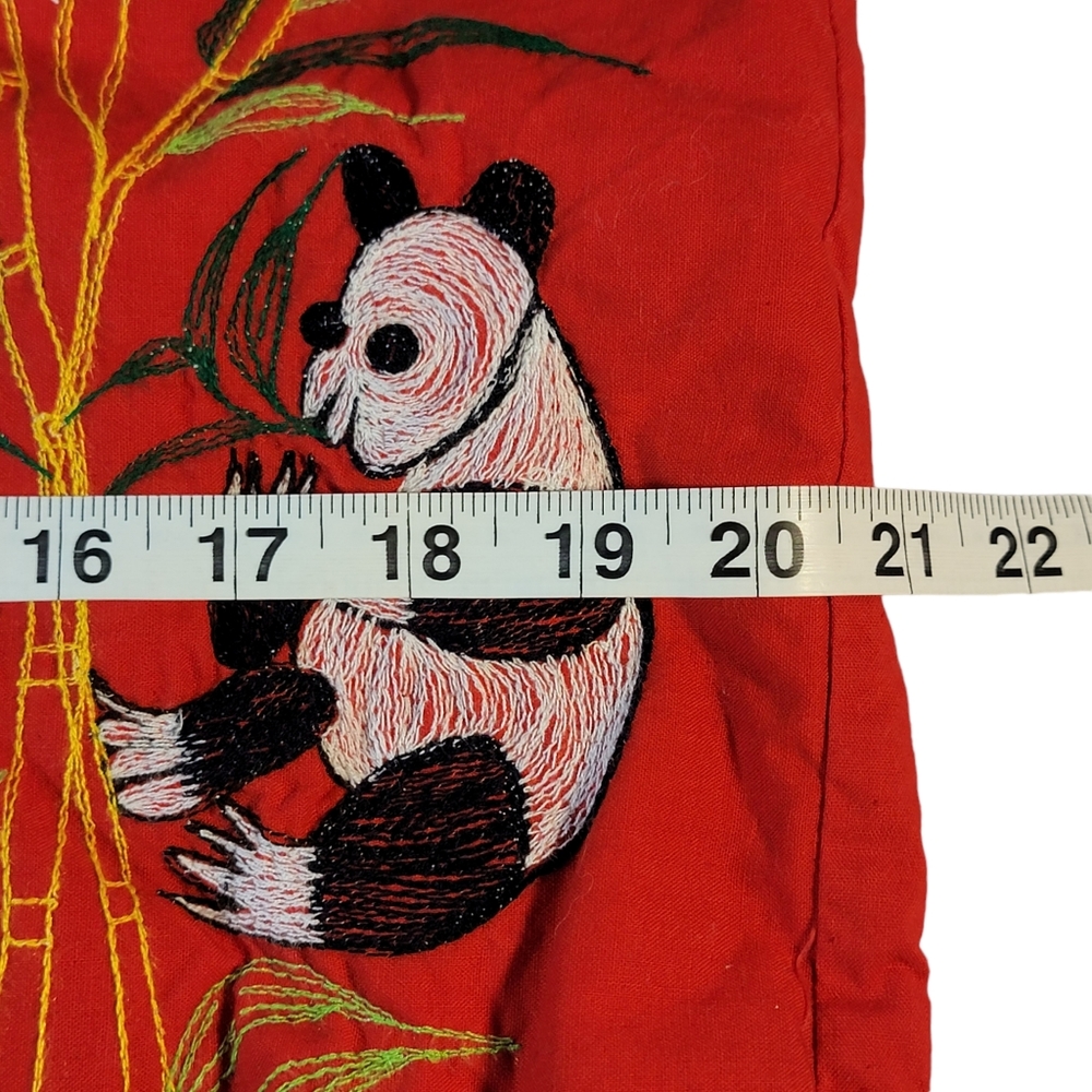 Embroidered Asain Vintage 80's Panda Butterfly Frog Motif Quilted Vest Unsized - Picture 16 of 16